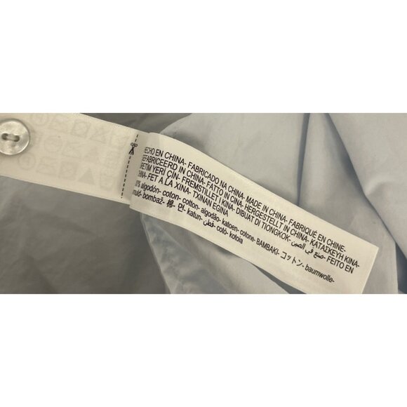 Massimo Dutti Womens Button Up Shirt Blouse L Large Light blue 5193/667 NWT - Picture 5 of 16